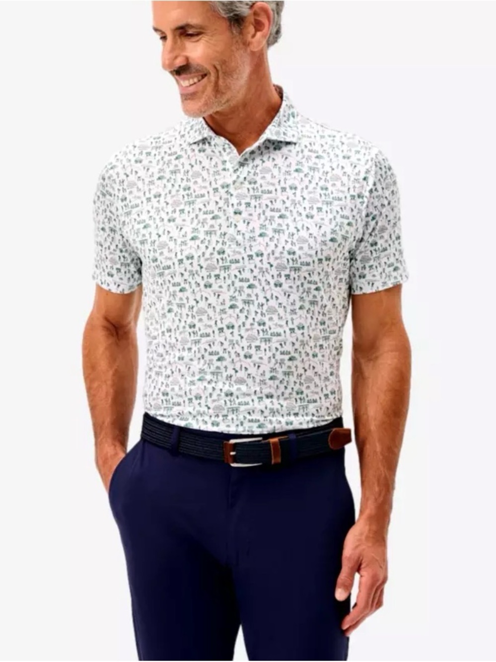 Johnnie-O The Gallery Performance Jersey Polo Shirt Green Large NWT STITCH FIX